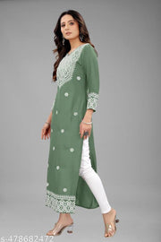 Kurti  for women in rayon Embroiderd  fabric| kurti and  | MOST DEMAND KURTI| Embroiderd  Kurti  rayon  Kurtis