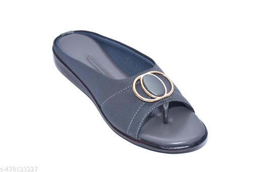 New Shamama women flat sandal and  girl fashionable stylish flip flops grey