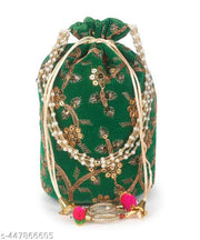 women trendy tradional sequence work potlis for marriages