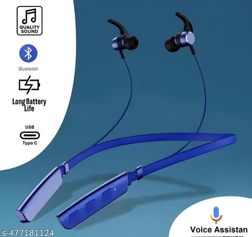 BT 235 Wireless Neckband Crispy And Clear Sound Quality Deep Bass 20Hr Battery Type C Fast Charging Magnetic Lock |Premium Metal Look & Crystal-Clear Mic Sound | Bluetooth Headphones | Bluetooth Earphone Under 299rs | Bluetooth Headset