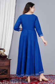 Women Solid Rayon Fabric Women Kurti With Embroider On Yoke