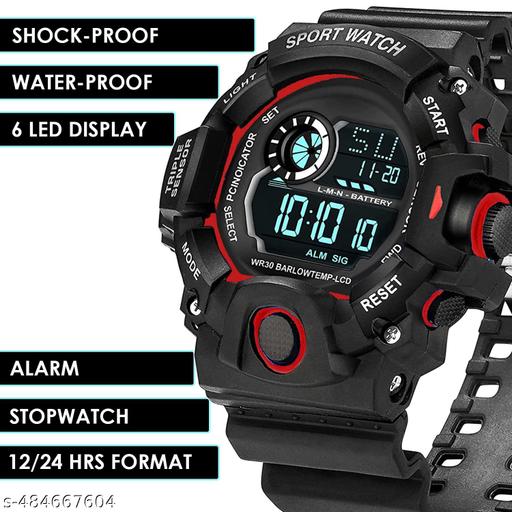 Waterproof Sports Multifunctional Alarm Unisex Watch Digital Watch For Men & Women New Waterproof Black Digital Jee Shock Unisex