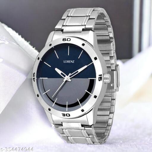 Lorenz MK-1046A Blue-Grey Stainless Steel Analog Watch for Men