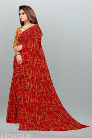 SHAGUN FAB Daily Wear Bollywood Style Floral Printed Saree For Women with Unstitch Blouse Piece