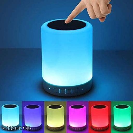 Night Light LED Touch Portable Bluetooth Speaker, Wireless HiFi Speaker with Smart Colour Changing Touch Control, USB Rechargeable Bedside Table Lamp/TF Card/AUX Support for All Devices