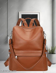 Bohobuzz Backpack Purse for Women Convertible Travel Vintage PU Leather Bag(Backpack,bag,backpack for women women bag fashion,stylish)