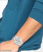 new stylish silver dial stailess steel watch