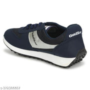 Stylish Blue Synthetic Solid Walking Shoes For Men