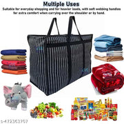 Multipurpose medium size Heavy Duty Toy Clothes Files Picnic Shopping Storage Organizer Grocery Vegetable Canvas Bag with Strong Handles and Strong Base with Storage Covers Zip (Black -Pack of 3)