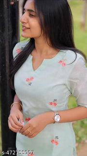 ORGENZA WORK KURTI