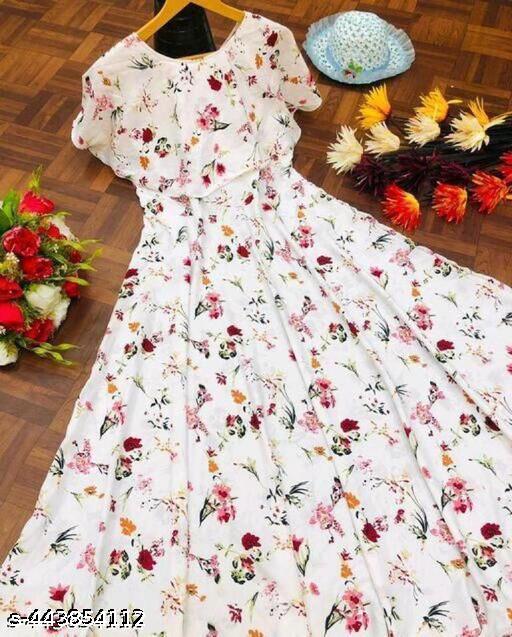 Polyster/Crepe fabric-Kurti for Women