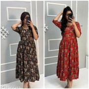 jaipuri famous long anarkali kurti Women printed anarkali kurta Flayered Anarkali kurti Printed RAYON ANARKALI LONG KURTI