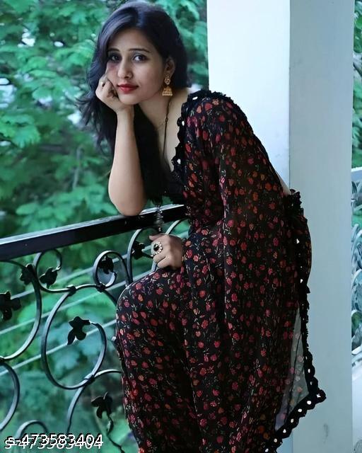 Party Wear Chiffon Saree