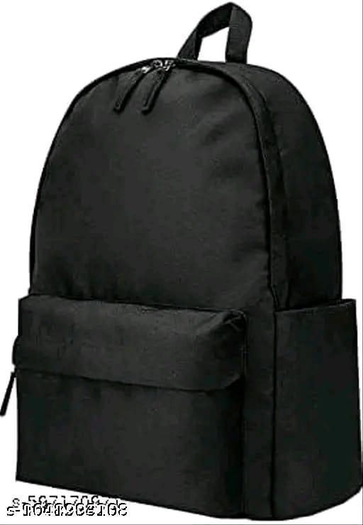 Premium Unisex Black Casual Backpack for School, College, Office, Travel & Daily Use with Spacious Compartments