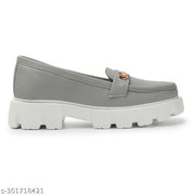 COYO WALK women buckle moccasins synthetic matte loafers | Stylish Slip-on Loafers for Women | Durable & Flexible Moccasins with Gold Embellishment | Ideal for Everyday Wear & Partywear | Fashionable Footwear for Women & Girls