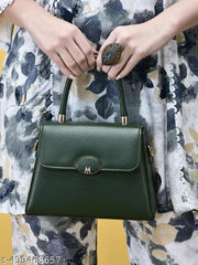 Designer Handbag for women with gold accents and detachable strap