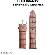 22 mm Genuine Leather Watch Strap  (Dark cherry)