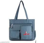 Double Pocket Handbag for Women: Stylish, Ideal Companion for Work, Travel, Polyester Material, Spacious 10-liter Capacity, 6 Pockets. (Vampire Grey)…