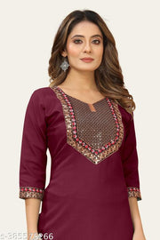 stylelist kurti with embraidered work