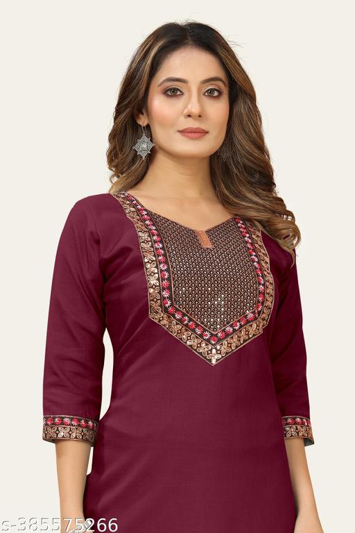 stylelist kurti with embraidered work