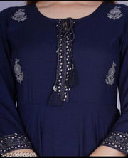 Navy blue long gown