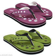 Women's flat Printed Slipper Flipflop/Daily Flipflops/Slipper For Girl( Combo Pack Of 2)