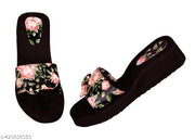 Stylish and Comfortable Attractive Fancy Latest Flat Heel Use Daily Wear & Party Slippers and Flip-Flops For Women & Girls