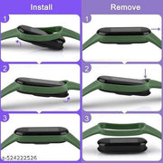 Silicone Watch Band for Mi Band 5, Mi Band 6 Waterproof, Durable, Comfortable, Sporty Strap Replacement Lightweight Pack of-4-Black,Navy,Grey,Wine