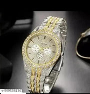 New fashion rhinestone men watches quartz full full stainless steel casual wrist watch for Boys and men.