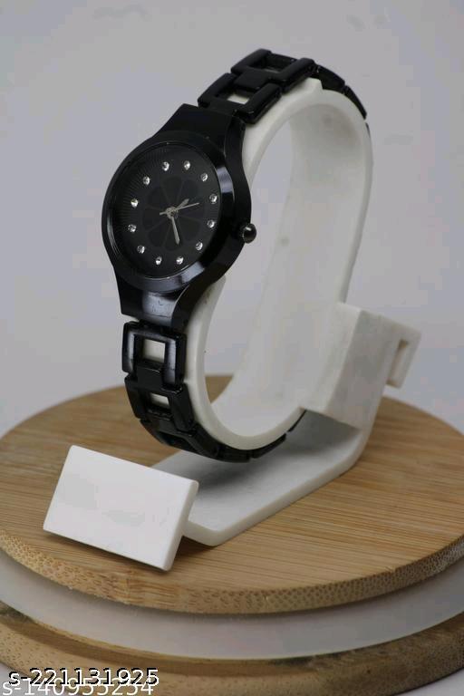Latest Collection Flower Dising Dial Attractive stainless steel Belt Analog Watches for Women & Girls