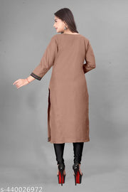 Desigener Kurti New Collection Cotton Blend Stylish New Trendy Embroidered Pattern Casual Kurta for Girls & Women