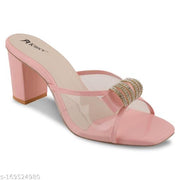 Women Pink block Heel