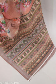 COTTON LILAN DIGITAL PRINTED SAREE