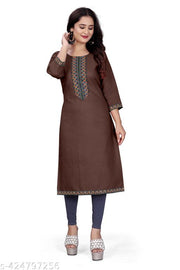 stylelist kurti with embroidered work