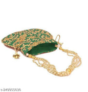 Colorful Women Potli Bag  Rajasthani handmade Traditional Potli Bag Embroidery Work Jaipuri Silk