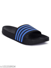 Men's Blue Synthetic Leather Daily Casual Slider