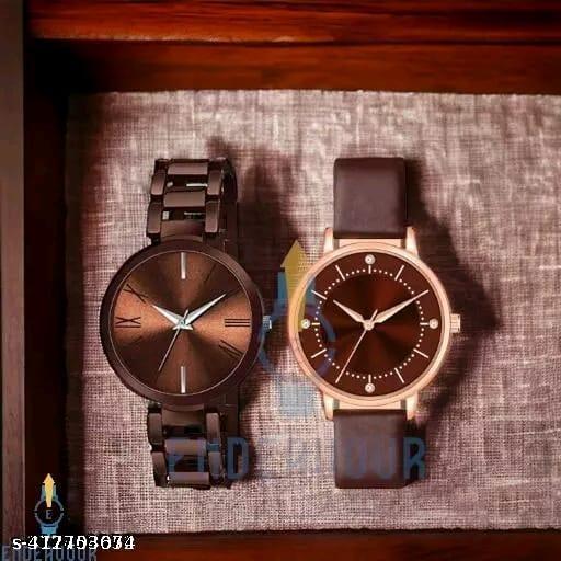 Premium Quality Solid Metal Dial Attractive Metal Chain Belt Analog Watches Combo for Women And Girls