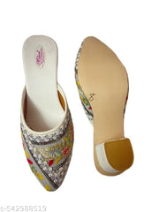 heel Embroidery Half multi jutis for women