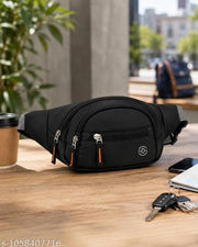 Waist Bag with Multiple Zip Pockets – Unisex Fanny pack for Travel & Daily Use