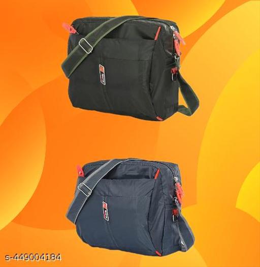 Trendy Unisex Sling bag Crossbody Polyester Messenger Bag | One Side Sling Bag For Men And Women | Side Bag | Polyster Bag | Side Bag For Daily Use(Pack of 2)