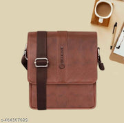 Stylish Brown Leather Sling Bag for Men | Enamour Premium Crossbody Messenger Bag with Adjustable Strap for Travel, Office, Casual & Use
