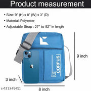 Stylish Unisex Sling Bag with Adjustable Strap | Lightweight Crossbody Shoulder Bag for Daily Use (Airport Blue)