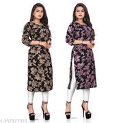 Women's Ethnic Wear Straight Kurti (Combo Pack Of 2)