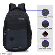 Standard Bags for Men and Women, Waterproof Backpack for College, Office, Travel (Black)  30L