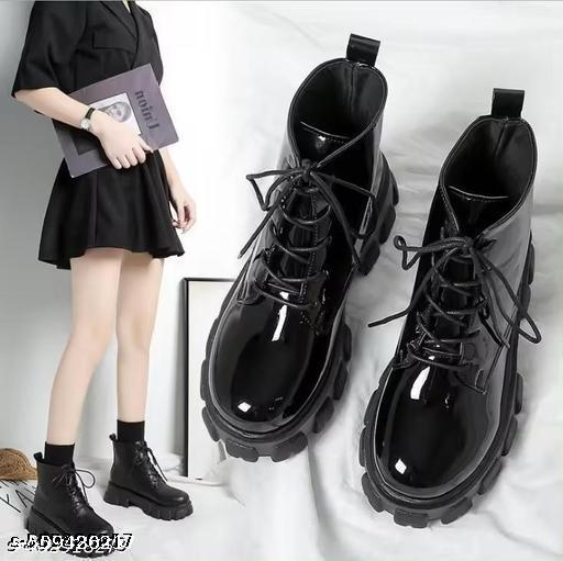 Women's Boots Collection | Extra cushioned foot bed and skin friendly | Durability | stylish | All day comfort | sturdy and reliable | Trendy Casual Boots | Winter, snow and holiday outings Trendy and Fashionable Patent Boots