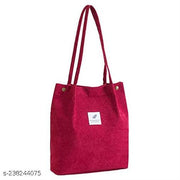 MOMISY Women Corduroy Tote Bag with Handle and Strap Belt Girls Shoulder Handbag Shopping Bag Travel for Daily Use Mother Work Beach and Grocery