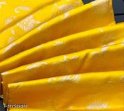 Yellow Jal Pure Bnarasi Silk Saree With Blouse Piece
