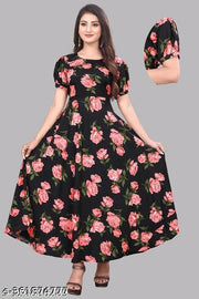 Polyster/Crepe fabric-Trendy Dress Fit and Flare