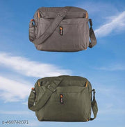 Sling Bag | Cross Body Multipurpose Hand Bag | Sling Bag For Men & Women | Slim Bag for Office, Cash, Business Collection, Travelling |  Grey & Green Sling Bag (Pack of 2)