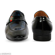 DESTA Men's Black Comfortable & Stylish Synthetic Slip on Formal Shoe